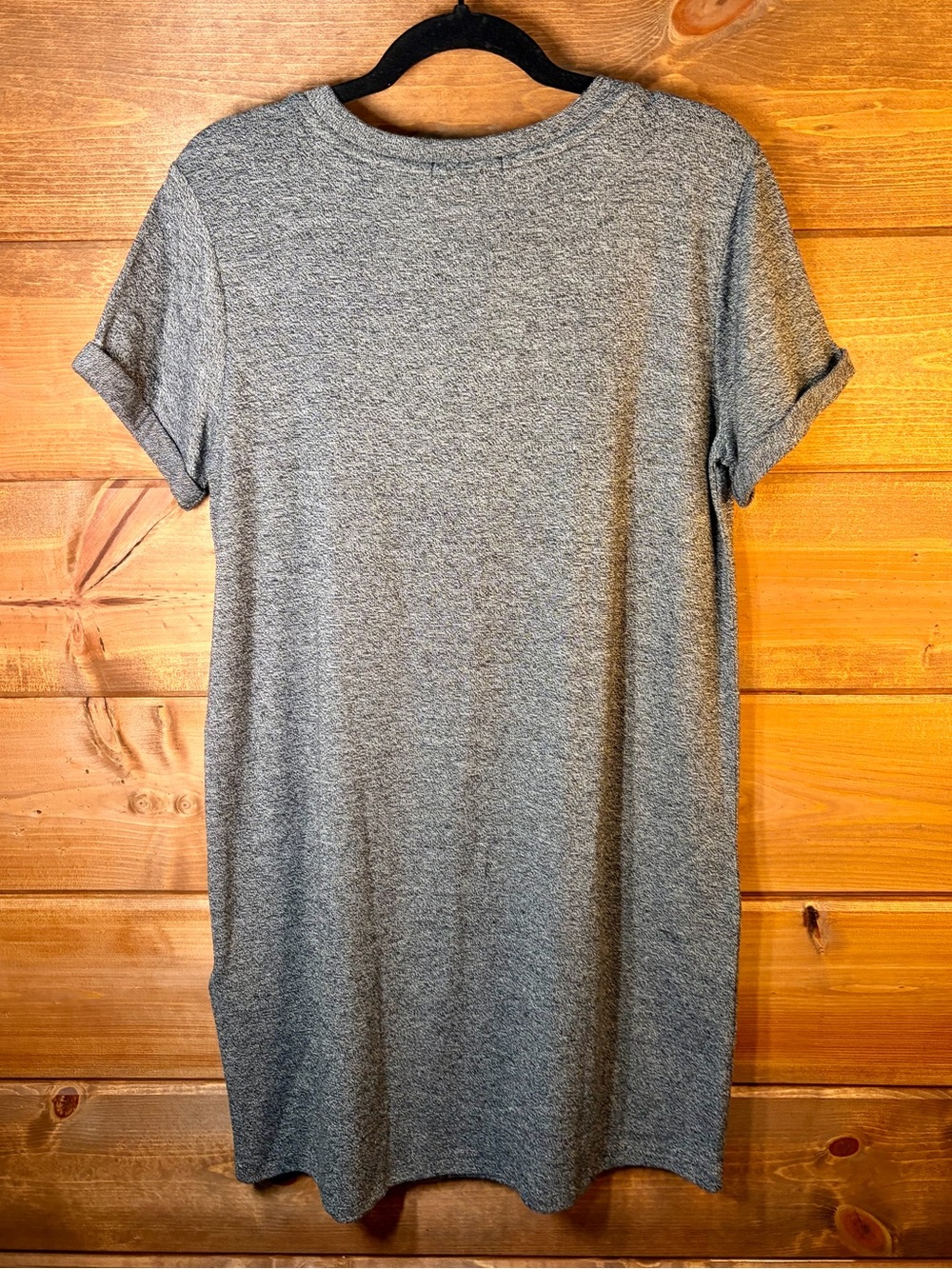 Forever 21 Heather Gray Short Sleeve Shift Dress T-Shirt Dress Size Medium 💕🖤 - Picture 5 of 7